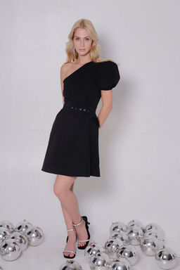 Платье чёрное асимметричное - Martichelli фото 11