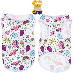 Цена за 2 шт. Майка для кошек и собак мелких пород "БРО на стиле", яркая радуга, размер S (длина спинки 26см, объем груди 32см, от 2 до 4кг)