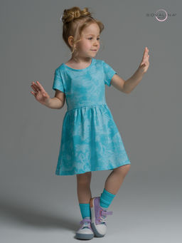 Платье Лето зайцы варенка бирюза - Sovalina фото 2