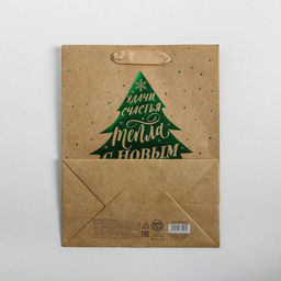 Пакет крафтовый вертикальный Ёлочка нарядная, MS 18 23 10 см - Дарите счастье фото 4