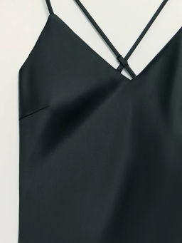 Атласное платье миди на бретелях / Zarina  фото 9