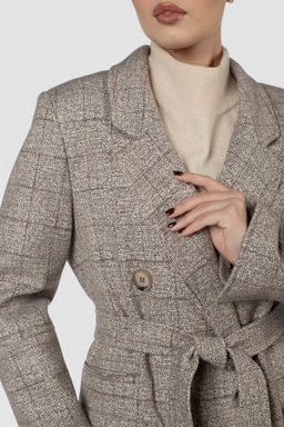 01-12048 Пальто женское демисезонное (пояс) - El podio фото 5