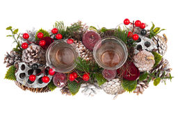 Новогоднее украшение подсвечник 32*14*8 см Снежная фантазия на 2 свечи прямоугольный - Elan gallery фото 5