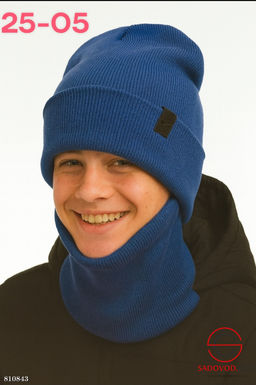 Набор 2в1 шапка двойной и снуд двойной - Bruno фото 11