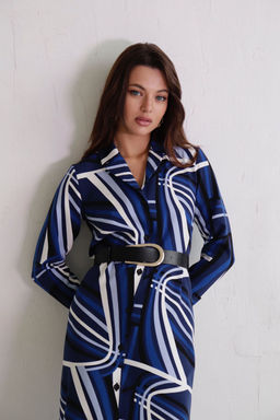 Martichelli Платье-рубашка с английским воротником с принтом  фото 6