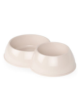 Цена за 2 шт. Миска двойная для животных ALTA, цвет МИКС