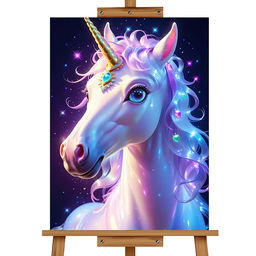 Мозаика алмазная "Волшебный единорог" 20*30см.