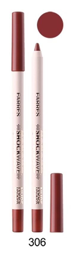 FARRES / MB025-306 / Карандаш для губ "Кремовый лайнер" тон 306 Темно-малиновый NUDE.(6)