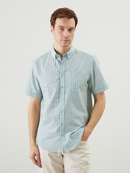 Regular Fit ?izgili Poplin Erkek G?mlek