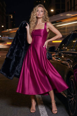 Murdum A-Kesim Saten Dokuma S?k Abiye Gece Mezuniyet Elbisesi TPRAW25EL00040