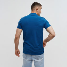 Футболка поло мужская MINAKU REGULAR FIT: синяя, р-р 44