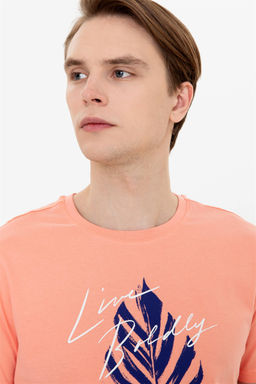 U. S. Polo Assn Мужская футболка с круглым вырезом лососевого цвета - U.s. polo assn фото 8