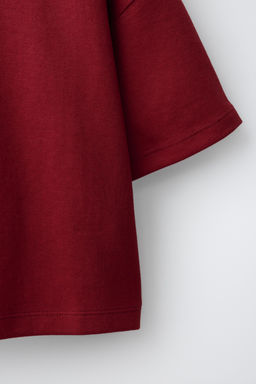 CAMISETA LISA INTERLOCK / Rojo - Zara фото 4