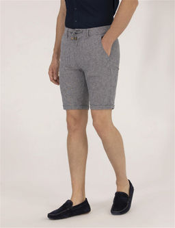 A__k Lacivert Slim Fit Keten Kar___ml_ Beli Lastikli _ort - Pierre cardin фото 2