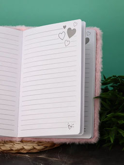 Блокнот плюшевый "Unicorn head", pink mix, 21х14,5 см, плотность 80 гр.