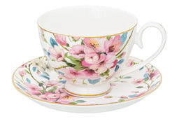 Чайн. пара 2 пр. 300 мл 12,5*9,5*7 см Яблоневый цвет на белом на ножке, NEW BONE CHINA - Elan gallery фото 20