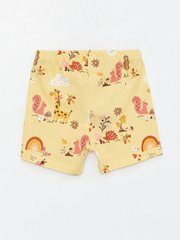 Beli Lastikli Bask?l? K?z Bebek Pijama Alt