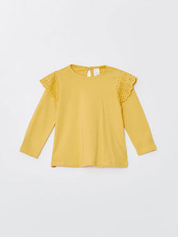 Bisiklet Yaka Basic K?z Bebek Bluz
