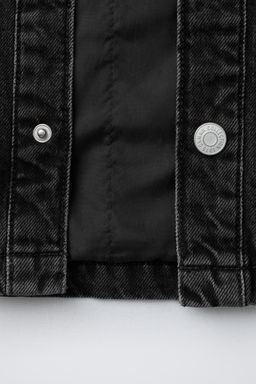 PADDED DENIM OVERSHIRT WITH DETACHABLE HOODIE - Zara фото 6