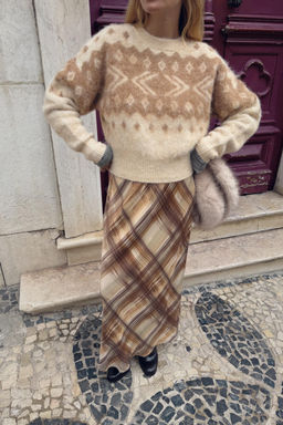 BRUSHED EFFECT JACQUARD KNIT JUMPER - Zara фото 2