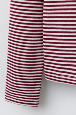 STRIPED T-SHIRT WITH MODAL - Zara фото 8