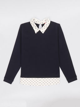 CRB wear / CWJG 63207-41 Джемпер для девочки,темно-синий/Ex.Cherubino