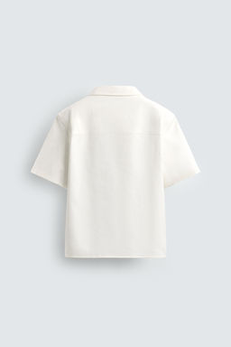CAMISA BOXY FIT ESTRUCTURA / Blanco - Zara фото 8