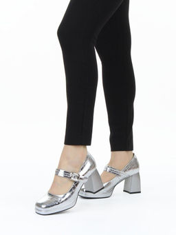 06-A126A-749C GREY/SILVER Туфли женские (натуральная кожа)