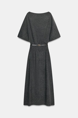 KNIT MIDI DRESS WITH BELT - Zara фото 4