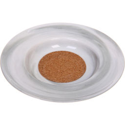 Чайная пара "Мрамор" (кружка 200мл+блюдце), серая