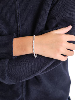 Браслет PW0686 белый/серебро - Mini maxi фото 4