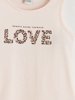 Bisiklet Yaka Bask?l? K?z ?ocuk Atlet