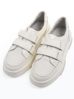 03-C138-2A LT. BEIGE Полуботинки спортивные женские (натуральная кожа)