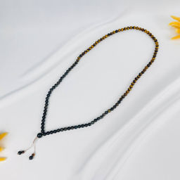 Четки буддийские (Мала) из Обсидиана, Тигрово-Соколиного и Тигрового глаза(108 бусин)