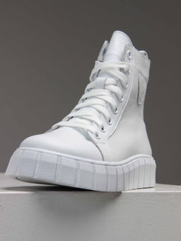 Ботинки 214.1918w. белые/Шерсть