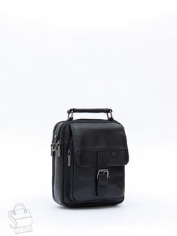Сумка мужская кожаная 66611M black Fuzhiniao в Новосибирске