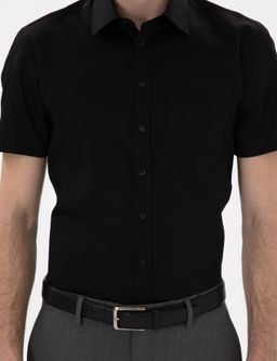 Siyah Regular Fit Uzun Kollu Basic G_mlek