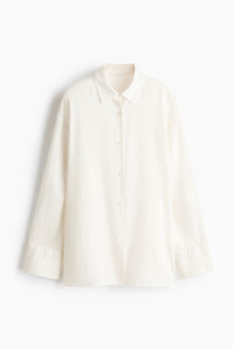 Camisa oversize en mezcla de lino