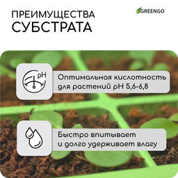 Субстрат кокосовый, универсальный, для террариумов и растений, в брикете, 65 л, Greengo