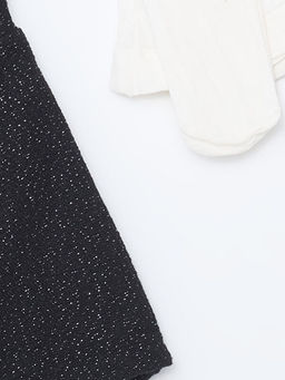 Beli Lastikli K?z ?ocuk ?ort ve K?lotlu ?orap 2li Tak?m