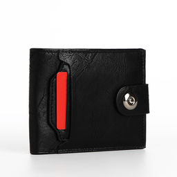 Портмоне мужское на магните, отдел для купюр, для карт, для монет, цвет чёрный - Simaland фото 2