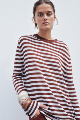 RUSTIC STRIPED KNIT SWEATER - Zara фото 2