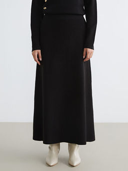 Beli Lastikli Triko Etek