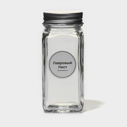 Набор баночек для специй Доляна «Эко», 120 мл, 4.5×10.5 см, 12 шт., с металлической крышкой, стекло