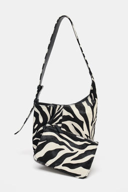 ASYMMETRIC SOFT LEATHER MINI BUCKET BAG - Zara фото 3
