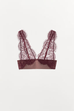 CONTRAST LACE TRIANGLE BRALETTE - Zara фото 4