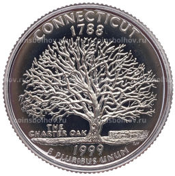 1/4 доллара (25 центов) 1999 года S США Штаты и территории Коннектикут