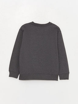 Rahat Kal?p Bisiklet Yaka Bask?l? Erkek ?ocuk Sweatshirt - Waikiki фото 2