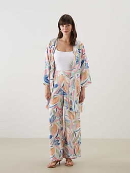 Beli Lastikli Desenli Geni? Pa?a Kad?n Pantolon