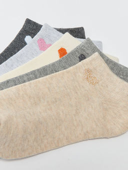 Simli Bask?l? Kad?n Patik ?orap 5li Paket - Waikiki фото 3